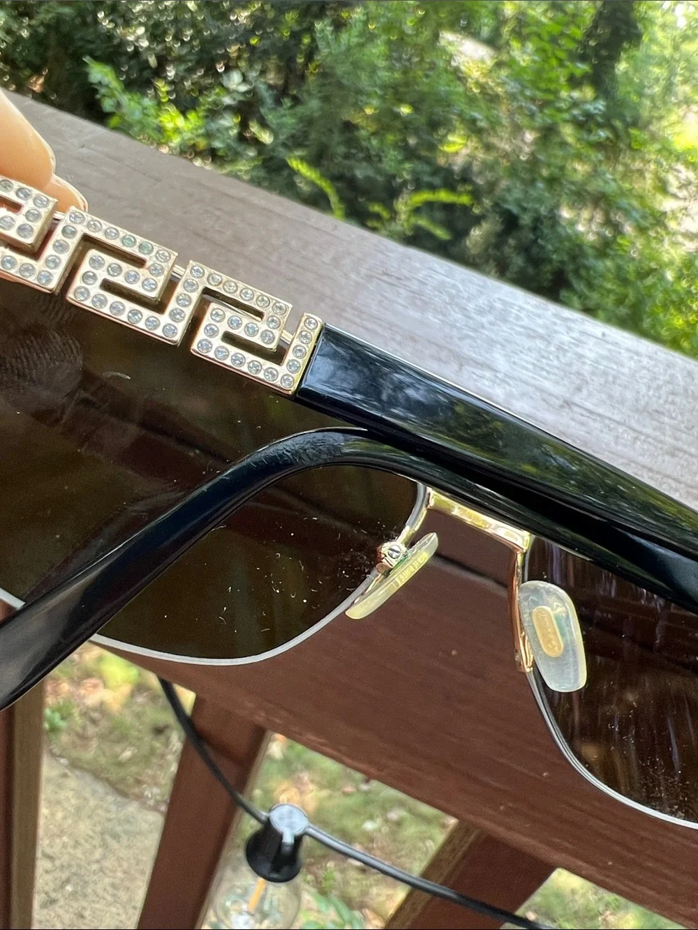 Versace • Vintage Y2K Crystal Greca Sunglasses - Restoration piece